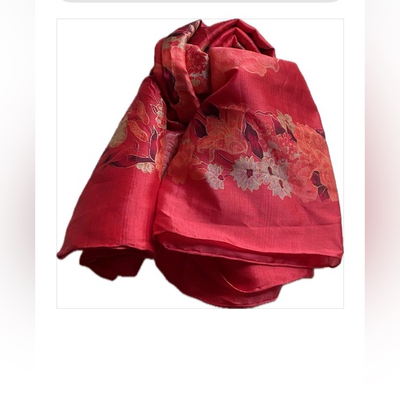 Vibrant Red and Pink Scarf Wrap - Picture 1 of 7